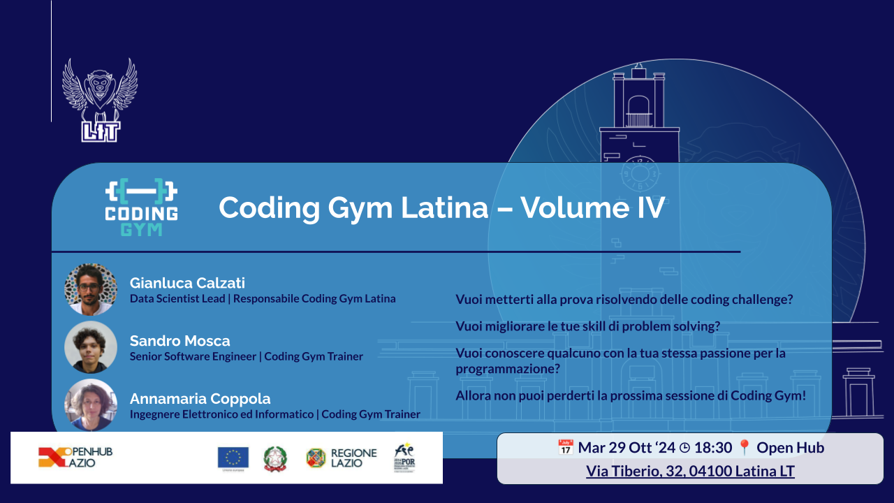Event cover image Coding Gym Latina - Volume IV